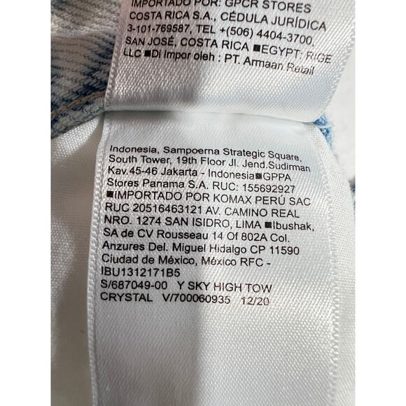 Old Navy Denim Shorts Girl's 14 Distressed Acid Washed Elastic Adjustable Waist - Picture 10 of 11